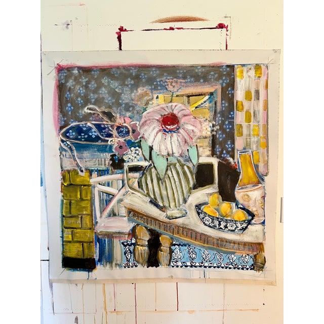 Calico Cat Large Cat Painting Original Art by Shann Spishak For Sale In Seattle - Image 6 of 9