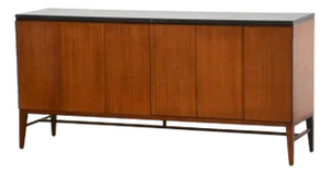 1970s Refinished Paul McCobb Calvin Magogany and Marble Credenza