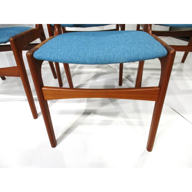 Erik Buch Teak Upholstered Dining Chairs Model 89 Denmark For Sale - Image 10 of 13