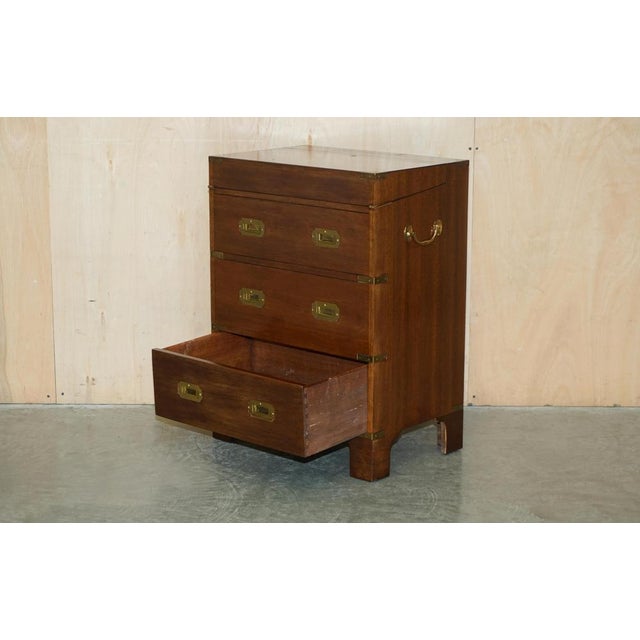 Military Campaign Hardwood Drinks Cabinet, 1920s For Sale - Image 17 of 18