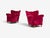 1940s Swedish Cabinetmaker, Lounge Chairs, Red Velvet, Lacquered Wood, Sweden, 1940s For Sale - Image 5 of 13
