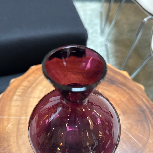 Kjell Blomberg for Gullaskruf Amethyst Vase For Sale - Image 9 of 12