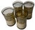 1970s Vintage Libbey Bolero Woodhue Smoke Brown Stripe Tweed Tumblers - A Set of 4 For Sale - Image 5 of 12