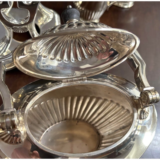 Tiffany Vintage Tilting Teapot Service Art Deco Fluted - Set of 5 For Sale - Image 11 of 12