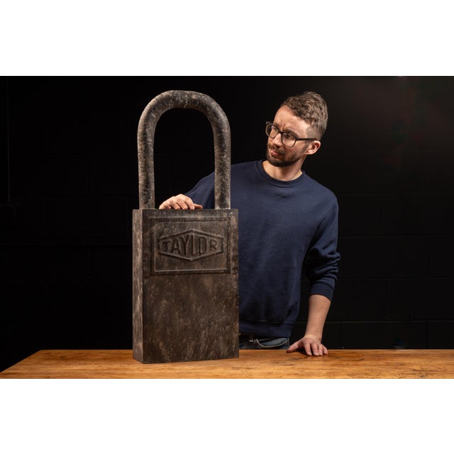 Industrial Vintage Taylor Locks Store Display For Sale - Image 3 of 10