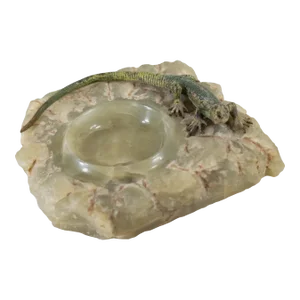 Early 20th Century Austrian Cold Painted Bronze Lizard Ashtray or Ring Dish