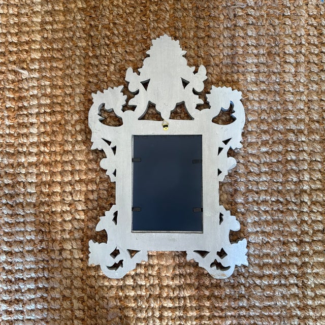 Rococo Silver Leaf Gilded Mirror For Sale In Savannah - Image 6 of 6