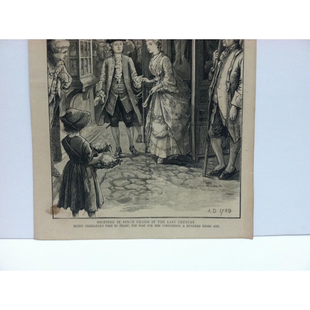 Antique 1887 Shopping In Sedan Chairs In The Last Century Illustrated Sporting And Dramatic News Print Chairish