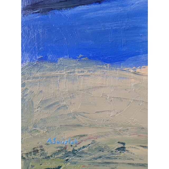 Cliffside 3, Mixed Media Expressionist Seascape Landscape Oil Painting For Sale - Image 10 of 14