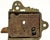 Early 20th Century Antique Victorian Bronze Ice Box Latch With Keyhole For Sale - Image 5 of 5