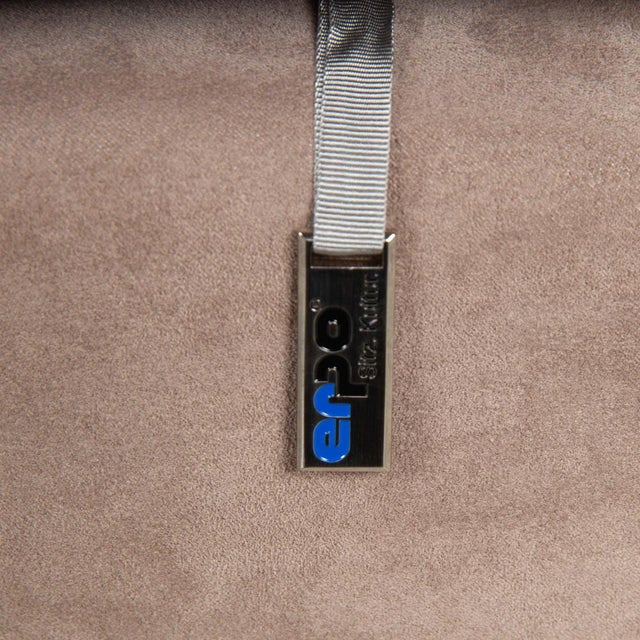 Corner Sofa and Ottoman in Fabric and Chrome from Erpo, Set of 2 For Sale - Image 13 of 18