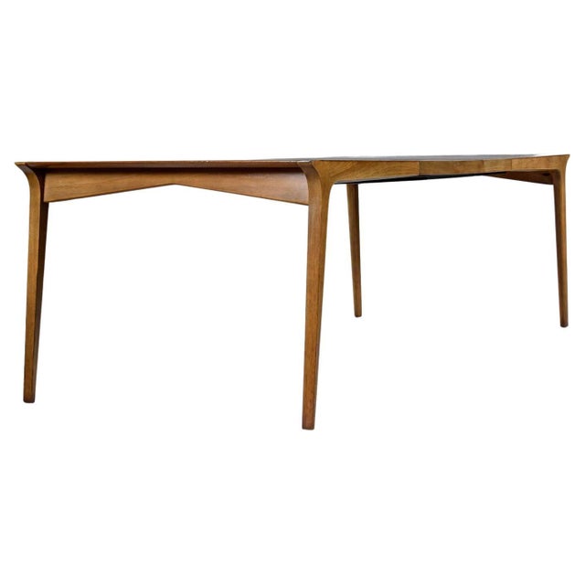 Brown 1950's Drexel Profile K44 Extending Dining Table by John Van Koert For Sale - Image 8 of 12