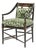 Regency Style Black Lacquered Armchair by Burton Ching For Sale