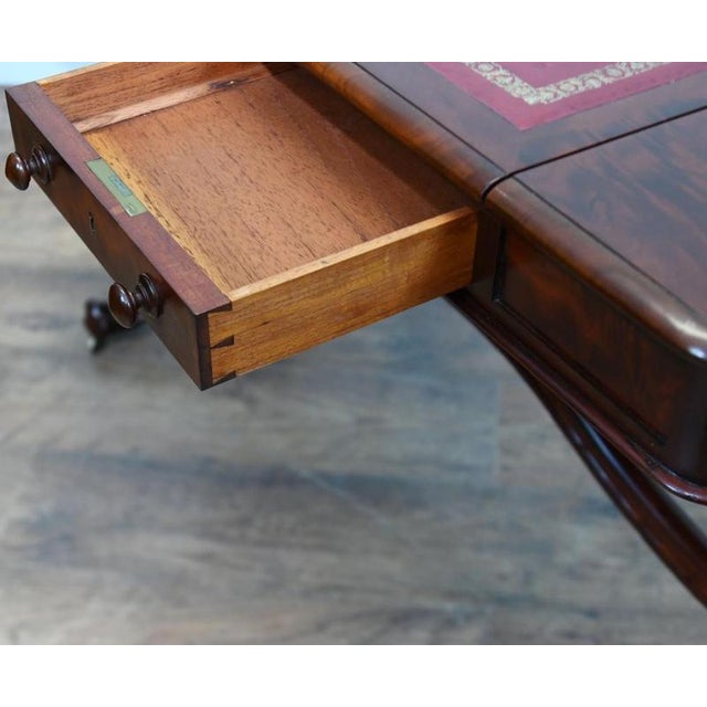 Victorian Writing Table Mahogany Desk, 1880 For Sale - Image 6 of 12