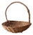 Antique Willow Gathering Basket With Branch Handle For Sale