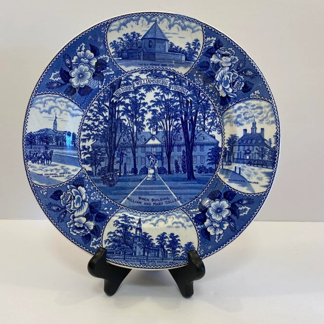 1950s Adams Potteries Staffordshire Williamsburg Plate For Sale - Image 9 of 9