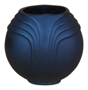 Late 20th Century Twos Company Art Deco Handblown Black Satin Glass Heart Bud Vase