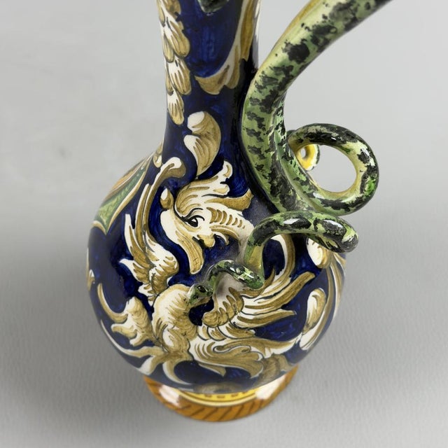 Sesto Fiorentino Majolica Amphora Vase from Carraresi & Schmid, 1940s For Sale - Image 10 of 14