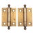 Pair of Stanley 2 X 1.625 In. Brass Plated Steel Cabinet Hinges For Sale