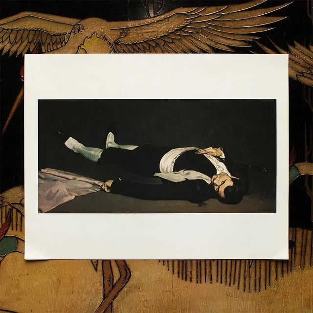 The School of Paris 1977 After Edouard Manet "The Dead Toreador", Large Vintage Full-Color Print For Sale - Image 3 of 6
