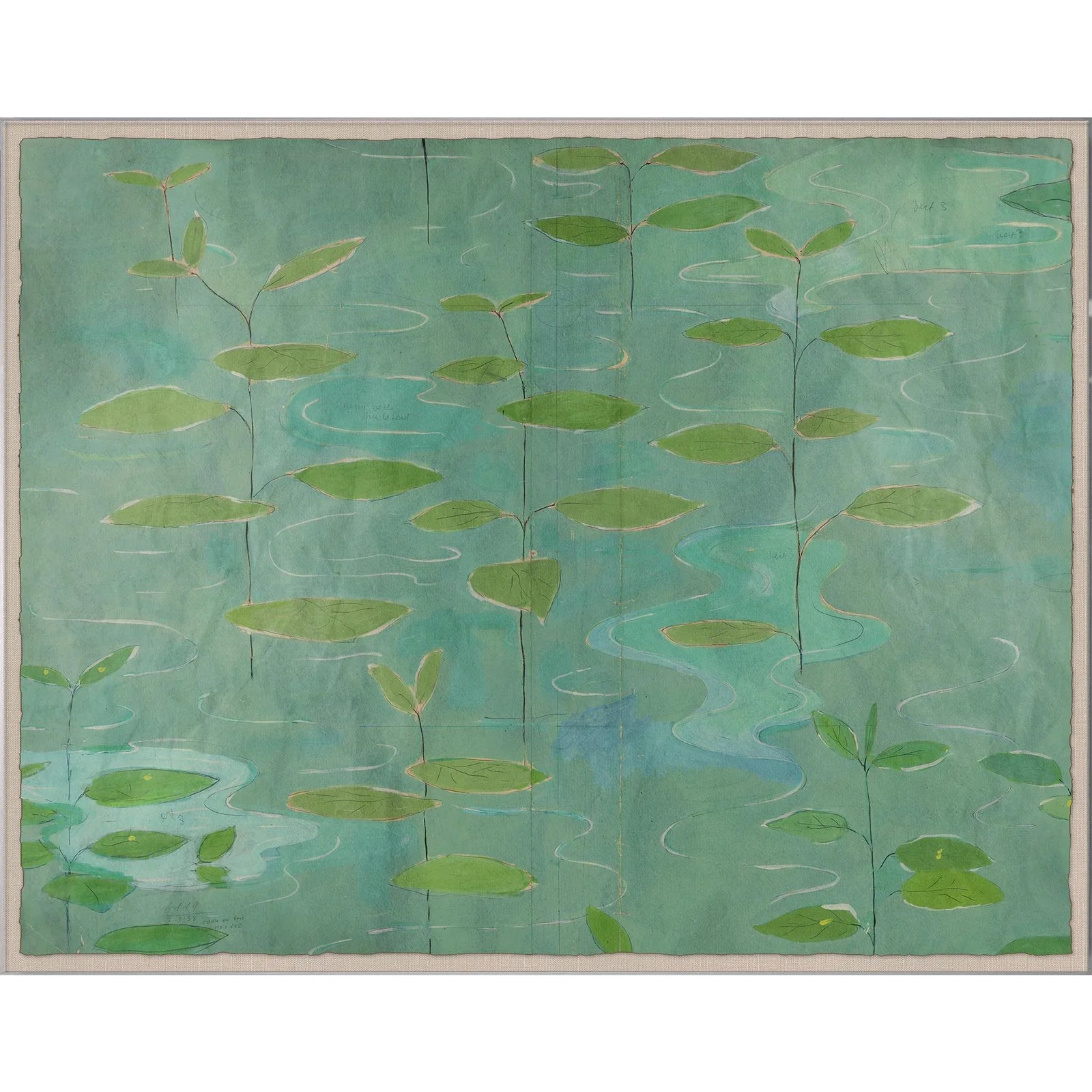 Lilies Art Print in Acrylic Box Frame by Paule Marrot | Chairish