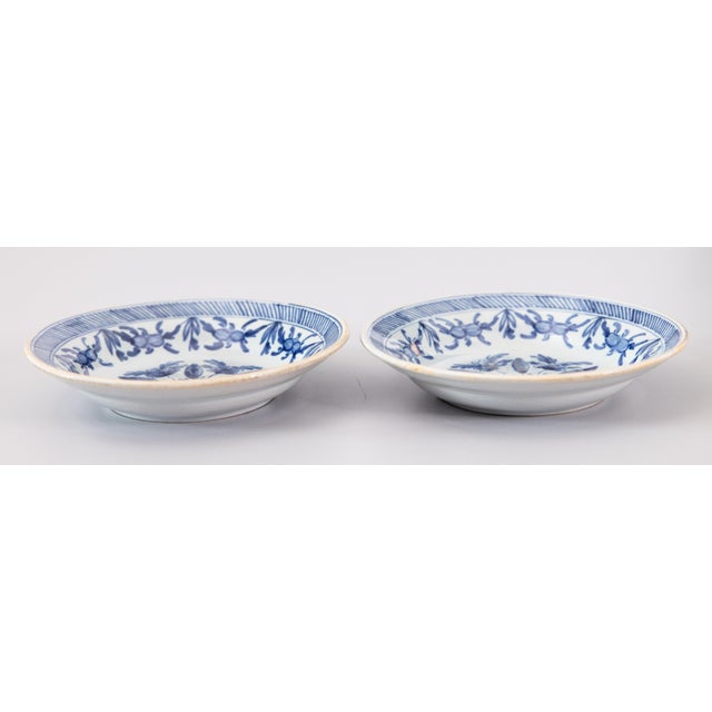 Delft 18th Century Petite Dutch Delft Faience Floral Plates - A Pair For Sale - Image 4 of 8