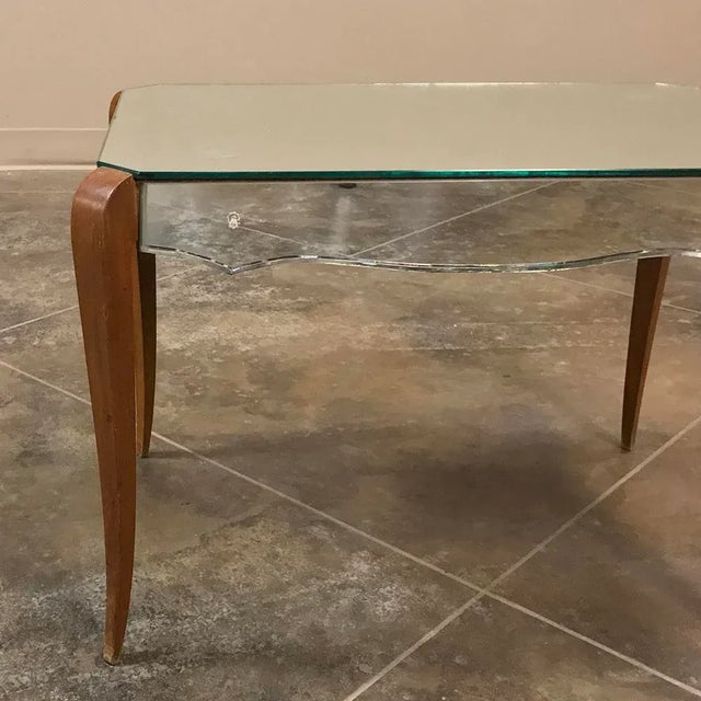 Mid 20th Century Mid-Century French Mirrored Coffee Table For Sale - Image 5 of 11