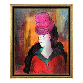 Lady in the Pink Hat, Linda Le Kinff For Sale