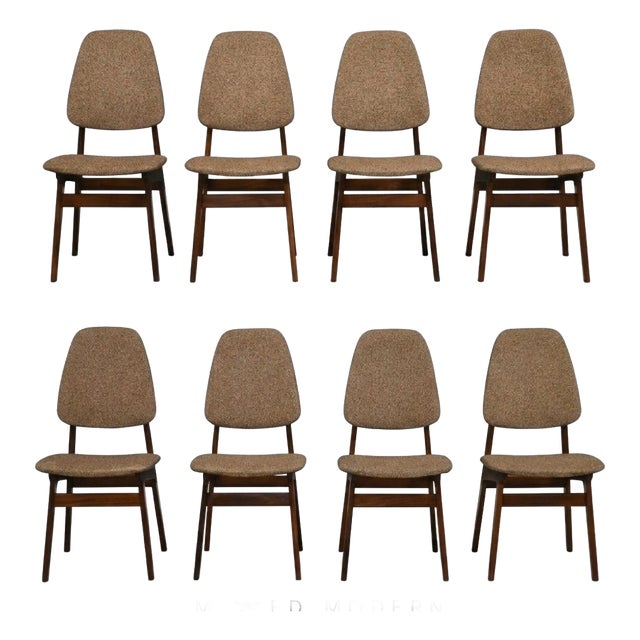 Bruk Sorheim for Sorheim Mill Mid Century Norwegian Teak Dining Chairs - Set of 8 For Sale