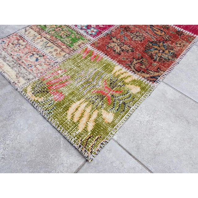 1960s Vintage Oushak Antique Runner Rug For Sale - Image 5 of 10