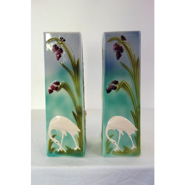 Barbotine Vases from Saint Clément, 1900s, Set of 2 For Sale - Image 3 of 14