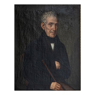 Biedermeier Artist, Portrait of an Older Gentleman, Early 19th Century, Oil on Canvas For Sale