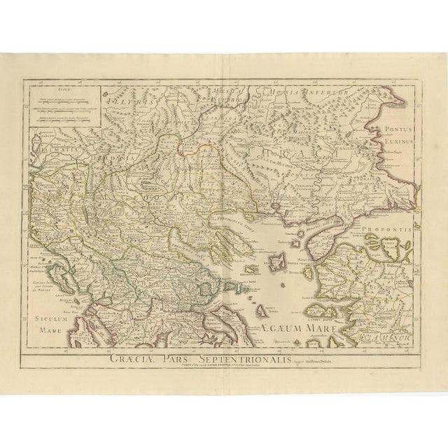 Antique Map of Northern Greece and Balkans Macedonia with Thrace and Illyria, 1818 For Sale - Image 9 of 9