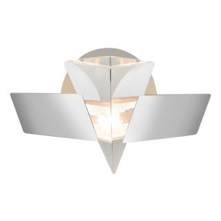 Contemporary Prisma by Oggetti Clear Prism Wall Sconce With Shiny Chrome Hardware For Sale