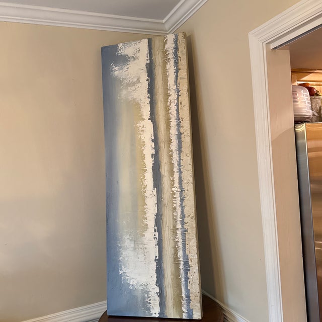 Gray Mid-Century Modern Style Contemporary Abstract Painting by Sarah Brooke For Sale - Image 8 of 10