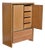 John Stuart Chrome Accent Cane Front Gentlemens Chest Tall Dresser - 2 Available For Sale