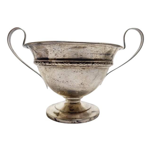 Art Deco Silver Sugar Bowl, 1950s For Sale