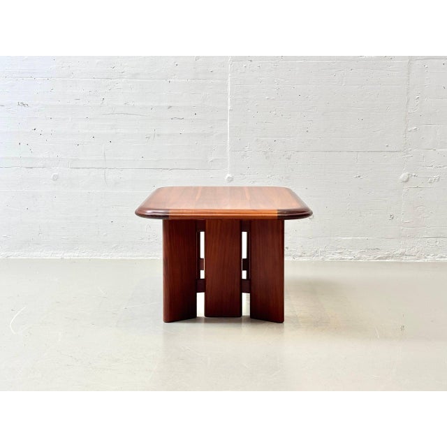 Wood Mid-Century Curved Cherrywood Coffee Table, 1970s For Sale - Image 7 of 16
