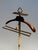 Mid-Century Modern 1970s Italian Brass and Wood Valet Stand For Sale - Image 3 of 11