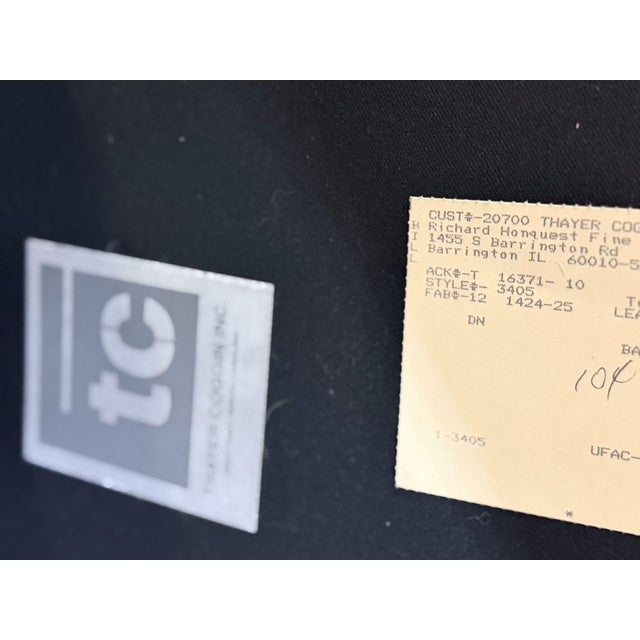 Animal Skin Milo Baughman for Thayer Coggin Leather Swivel Tub Chair, 2000 For Sale - Image 7 of 7