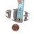 6 3/8" vintage Native American silver and green turquoise cuff bracelet For Sale - Image 10 of 11