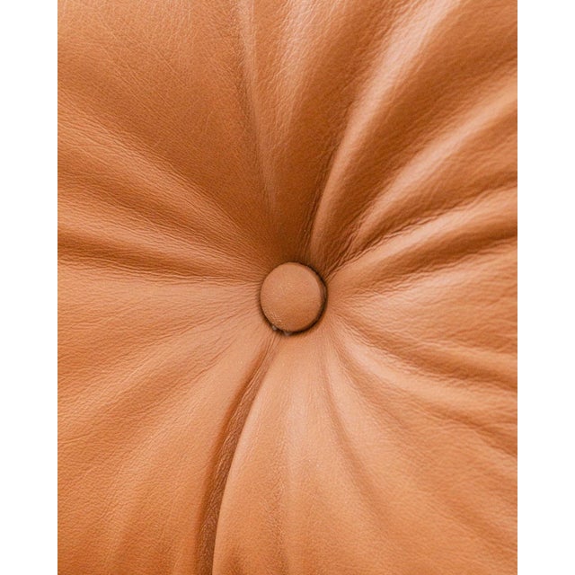 Camel Mid 20th Century Swedish Leather Chair For Sale - Image 8 of 12