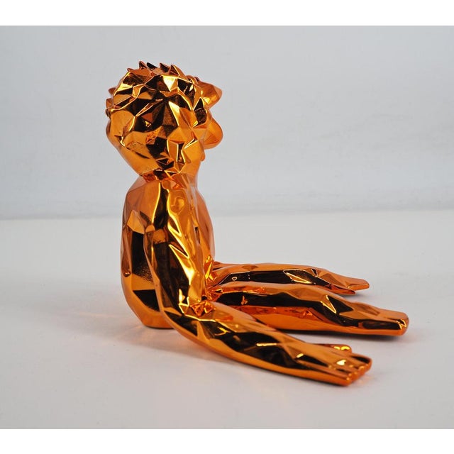 Orange Resin Jean-Marc Spirit from Richard Orlinski For Sale - Image 5 of 8