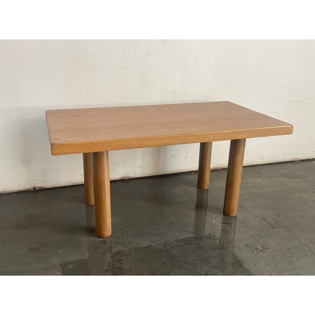Vintage Solid Oak Dining Table 1970s For Sale - Image 6 of 8
