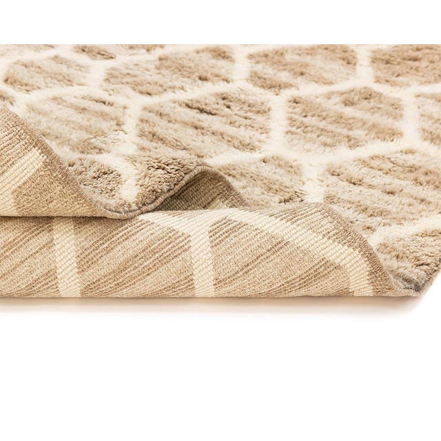 Contemporary Hand-Knotted Moroccan Wool Rug by Azele Studio For Sale - Image 3 of 11