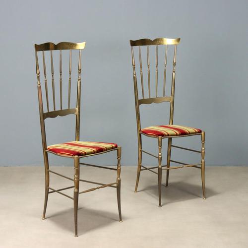 Brass Side Chairs, 1950s, Set of 2 For Sale - Image 10 of 10