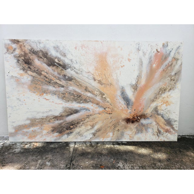 D. Taylor, signed acrylic on canvas, "Hyper-Pink", 1994. Unframed.