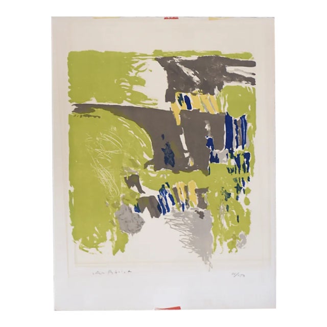 Color Lithograph on Van Gelder Zonen Paper by Jörgen Fogelqvist, 1980s For Sale