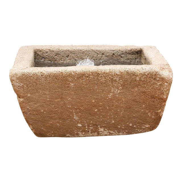 Antique Carved Sandstone Rustic Zen Fountain For Sale