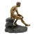 Late 20th Century Bronze Nude Mercury Figural Sculpture on Stone Base For Sale